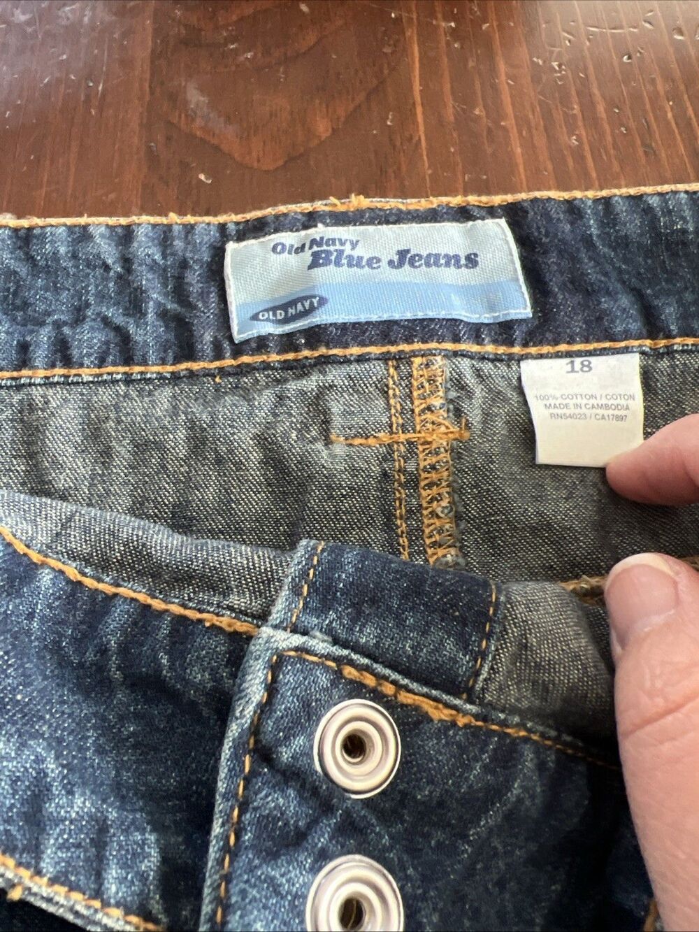 Old Navy Women's 18 Button Down Denim Jean Medium Wash Maxi Skirt NWT 2003 Y2K - Picture 4 of 10